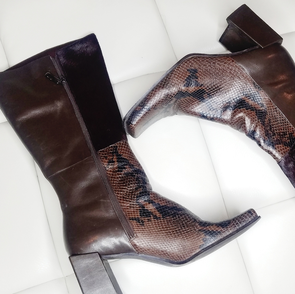 Snakeskin & Fur( like) Calf Boots